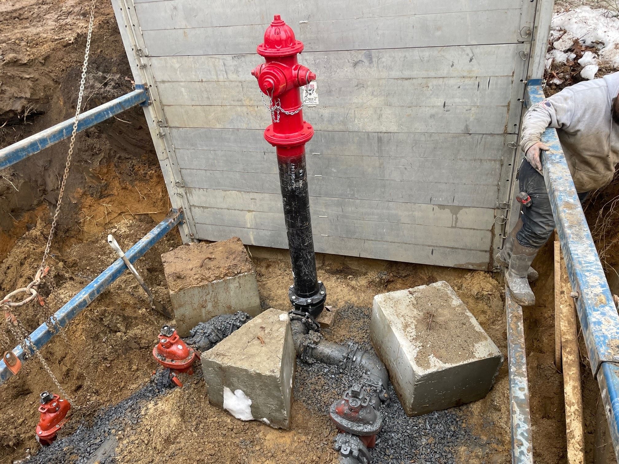 DI Raw Water Piping and Hydrant off the Flow Meter Vault at Well Fields